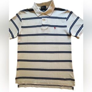 Polo by Ralph Lauren Kids White and Blue Striped Shirt